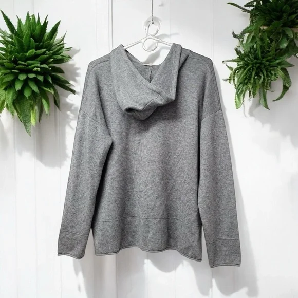 Nap Womens Wool Blend Hood Sweater Size L Gray - Picture 2 of 6